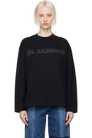 Jil Sander Black Printed Long Sleeve T-Shirt