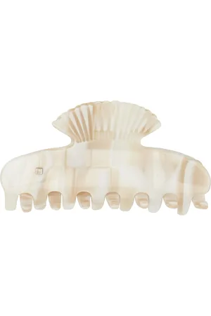 Sophie Buhai Off-White Small Fan Shell Claw Hair Clip