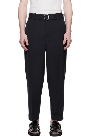 Jil Sander Navy Belted Trousers