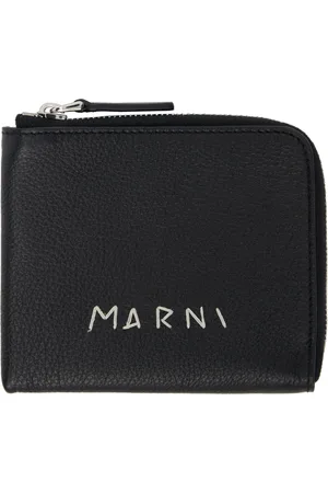 Marni Black Mending Zip-Around Wallet