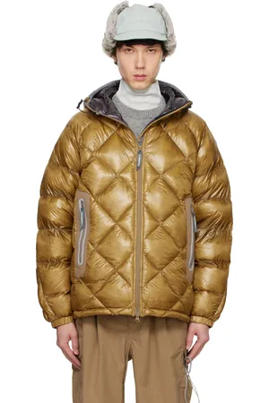 and wander Brown Diamond Stitch Down Jacket