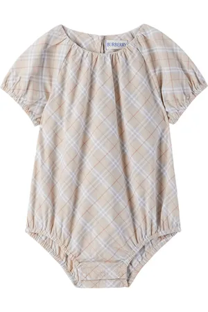 Burberry Baby Beige Check Bodysuit