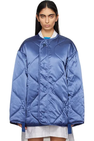 J.W.Anderson Blue Oversized Quilted Jacket