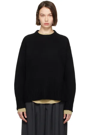 Guest In Residence Black Cozy Crew Sweater