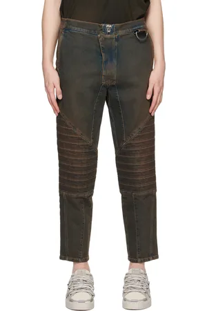 Balmain Blue Ribbed Jeans