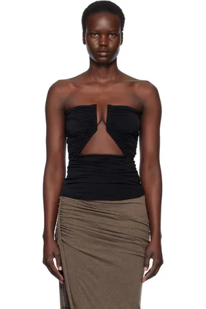 Rick Owens Black Hollywood Jersey Prong Camisole