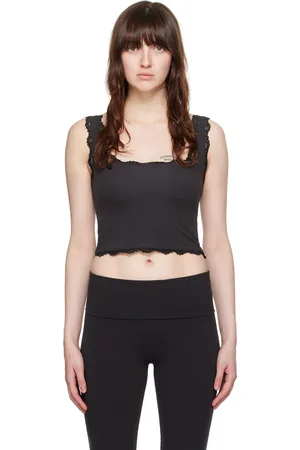 SKIMS Black Fits Everybody Lace Tank Top