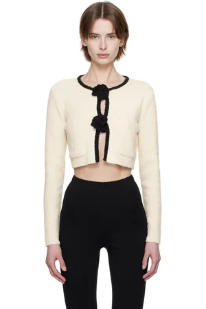 Kijun Off-White Crochet Knit Cardigan