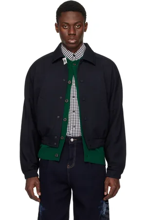 Ader Error Navy Press-Stud Jacket