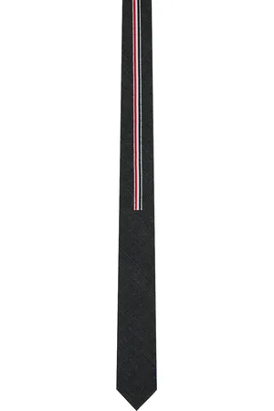 Thom Browne Gray Wool Suiting Classic Tie