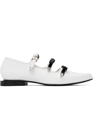 TOGA PULLA White Mary Jane Ballerina Flats