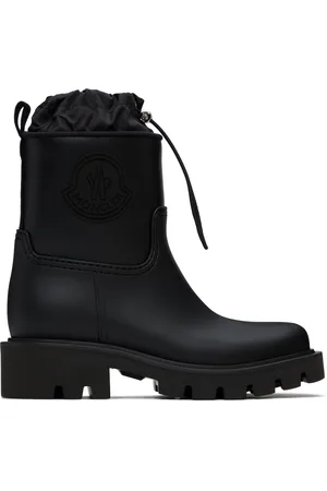 Moncler Black Kickstream Rain Boots