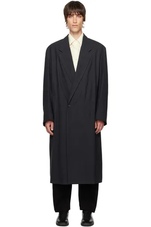 LEMAIRE Gray Maxi Double Breasted Coat