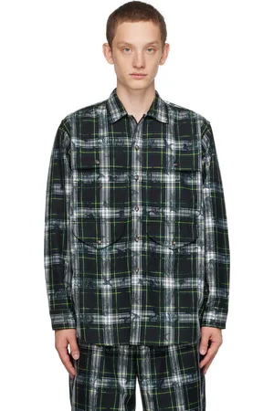 Beams Green & Navy Adventure Shirt