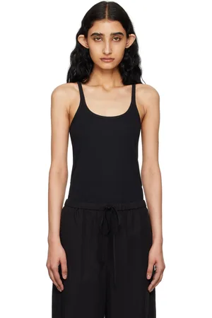 Totême Black Scoop Neck Tank Top