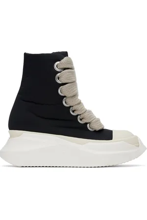 Rick Owens Black Porterville Jumbo Laced Abstract Sneakers