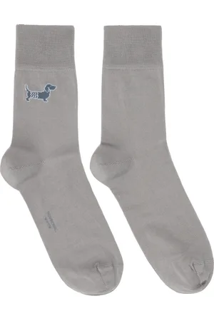 Thom Browne Gray Holiday Hector Cotton Crew Socks