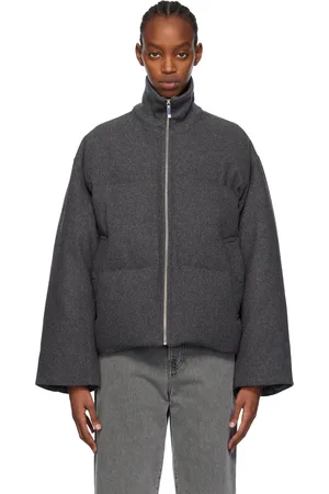 Totême Gray Funnel Neck Down Jacket