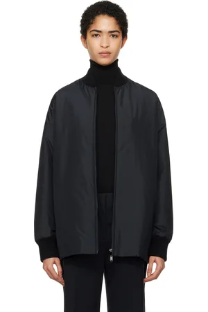 The Row Black Vito Bomber Jacket