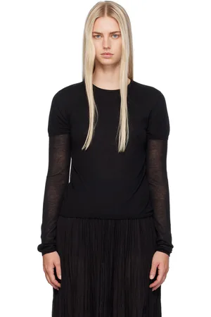 Totême Black Layered Long Sleeve T-Shirt