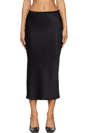 ANINE BING Bar Silk Midi Skirt