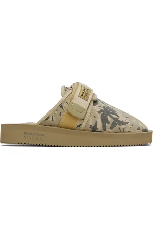 Palm Angels Beige & Black Suicoke Edition Zavo Slippers