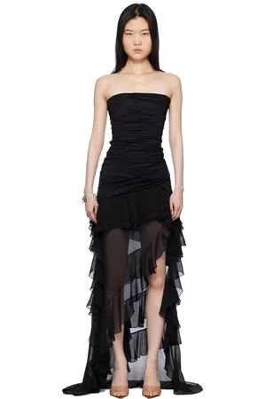 BLUMARINE Black Jersey Bustier Maxi Dress