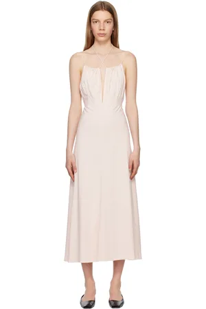 Totême Pink Gathered Maxi Dress