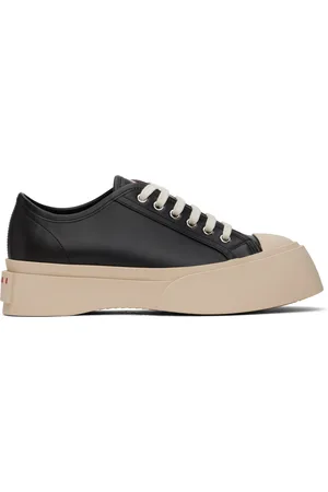 Marni Black Nappa Leather Pablo Lace-Up Sneakers
