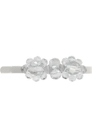 Simone Rocha Silver & Blue Mini Flower Hair Clip