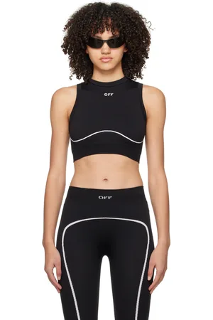 OFF-WHITE Black Seamless Sport Bra