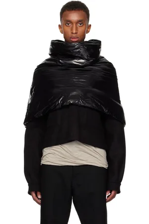 Rick Owens Black Porterville Cowl Scarf