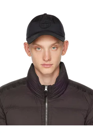 Stone Island Black Embroidered Cap