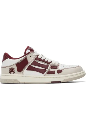 AMIRI White & Red Varsity Skel Top Low Sneakers