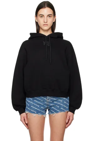 Alexander Wang Black Puff Logo Hoodie