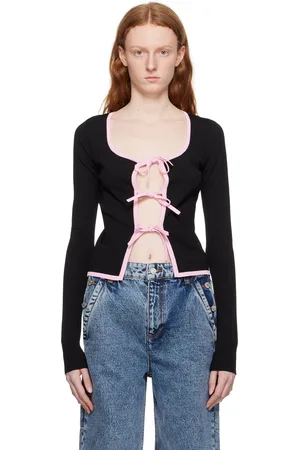 Moschino Black Self-Tie Cardigan