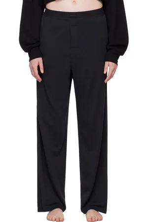 SKIMS Black Boyfriend Loose Lounge Pants