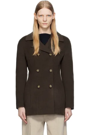 Totême Brown Structured-Waist Jacket