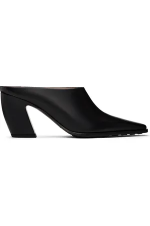 Bottega Veneta Black Tex Mule Heels
