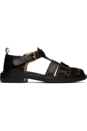 Thom Browne Brown Classic Calf Leather Fisherman Sandals
