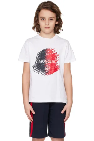 Moncler Kids White Graphic T-Shirt