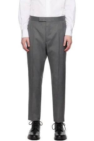 Thom Browne Gray Super 120s Backstrap Trousers