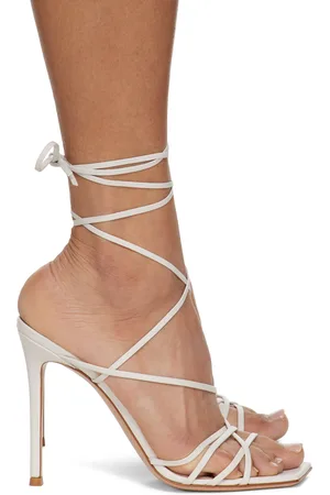 Gianvito Rossi Off-White Nappa Heeled Sandals