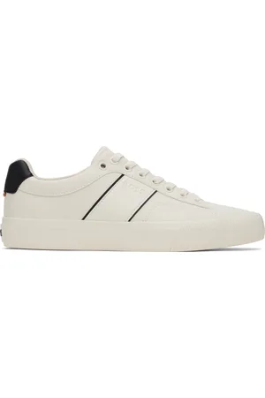 HUGO BOSS Off-White Faux-Leather Sneakers