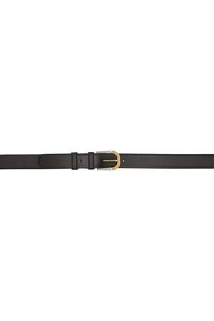The Row Brown Art Deco Box Calf Leather Belt