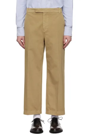 Thom Browne Tan Cotton Twill Utility Trousers