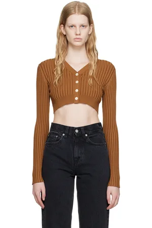 Hope Brown Cropped Cardigan
