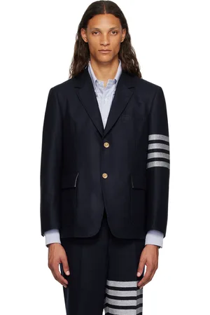 Thom Browne Navy 4-Bar Blazer