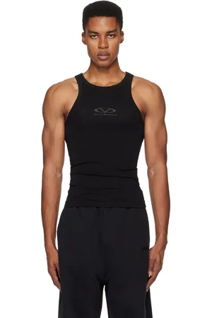Vetements Black Oval Logo Tank Top