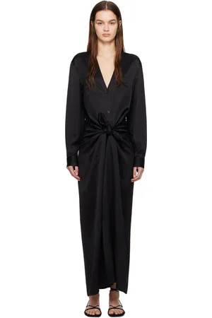 Totême Black Knot Maxi Dress